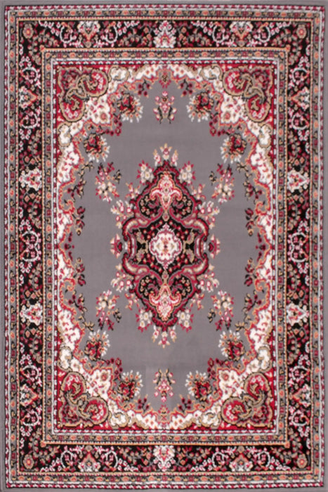 Rug Style traditional poly lancashire grey Grey, Multicoloured Living Room Moroccan Rug.