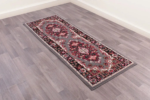 Rug Style traditional poly lancashire grey Grey, Multicoloured Living Room Moroccan Rug.