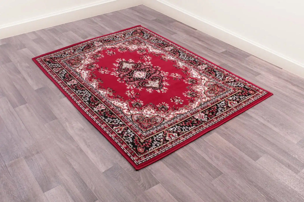 Rug Style traditional poly lancashire red Multicoloured, Red Living Room Moroccan Rug.