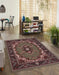 Rug Style traditional poly lancashire green Green, Multicoloured Living Room Moroccan Rug.