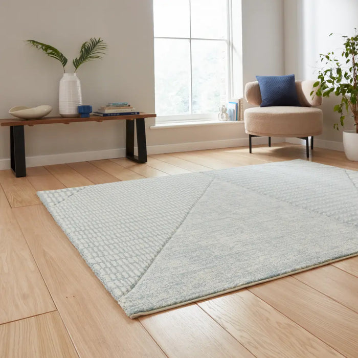 Catherine Lansfield Larsson Modern Abstract Blue Rug