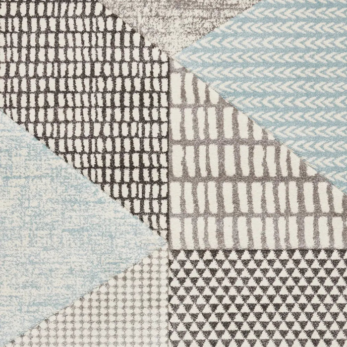 Larsson Geo Blue/Grey - Washable