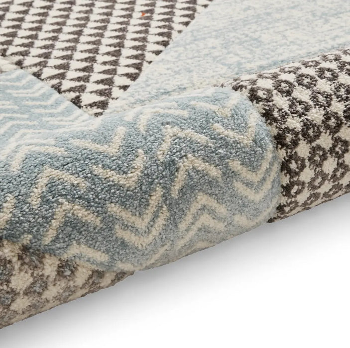 Larsson Geo Blue/Grey - Washable