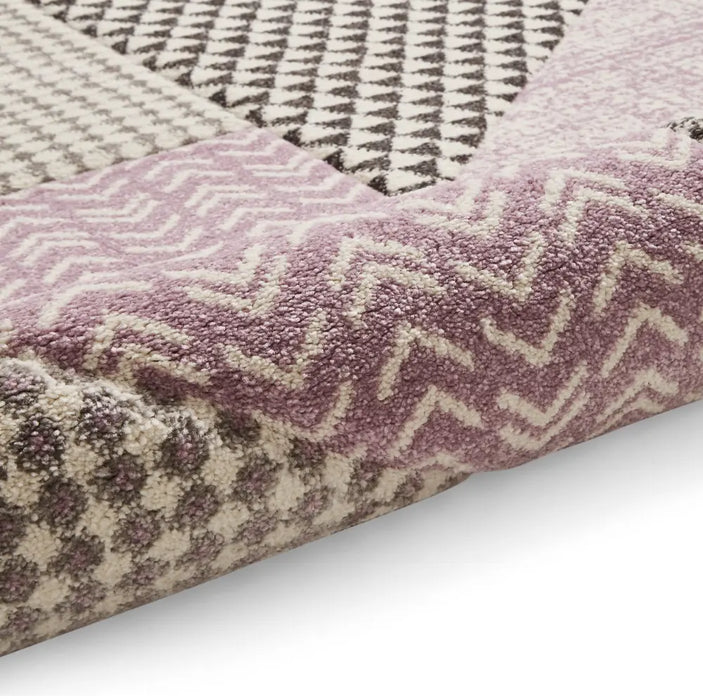 Larsson Geo Lilac/Grey - Washable