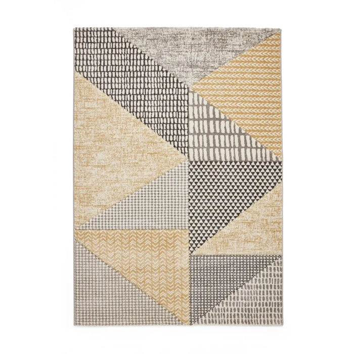 Larsson Geo Ochre/Grey - Washable