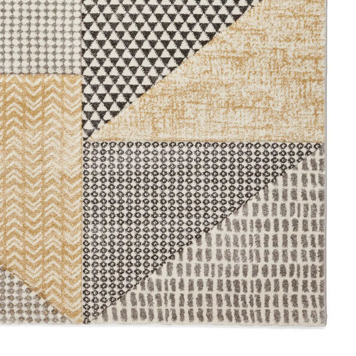 Larsson Geo Ochre/Grey - Washable