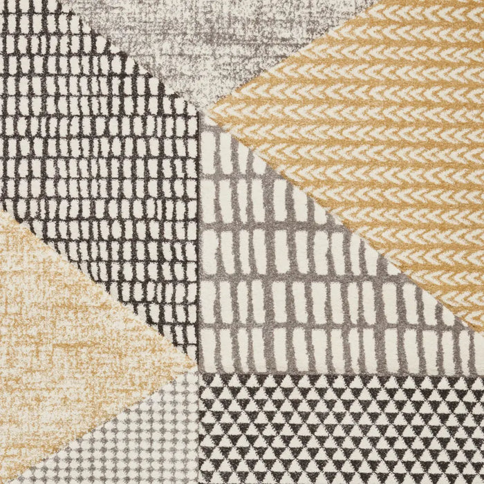 Larsson Geo Ochre/Grey - Washable