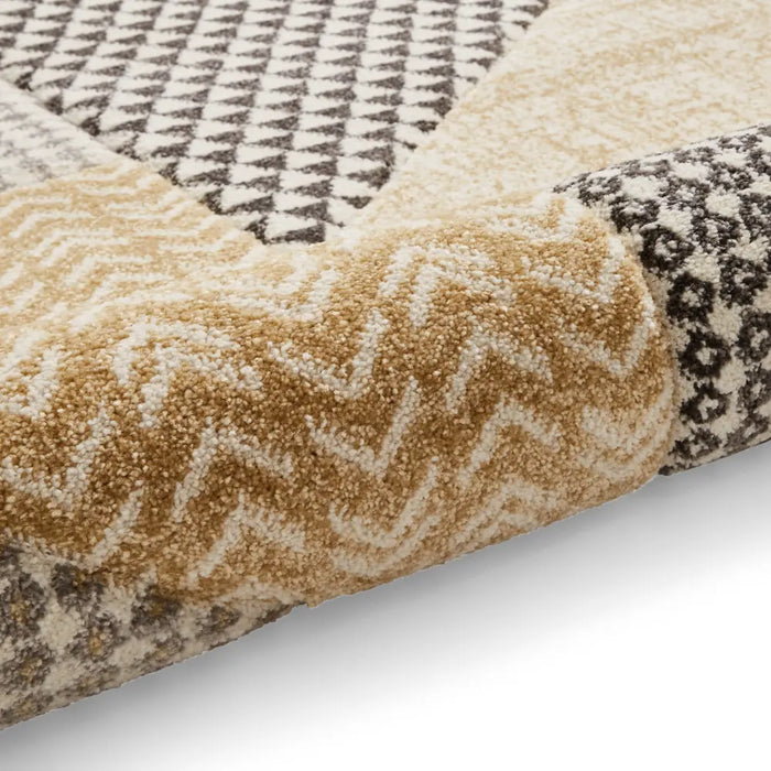 Larsson Geo Ochre/Grey - Washable