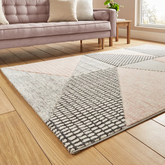 Larsson Geo Rose/Grey - Washable