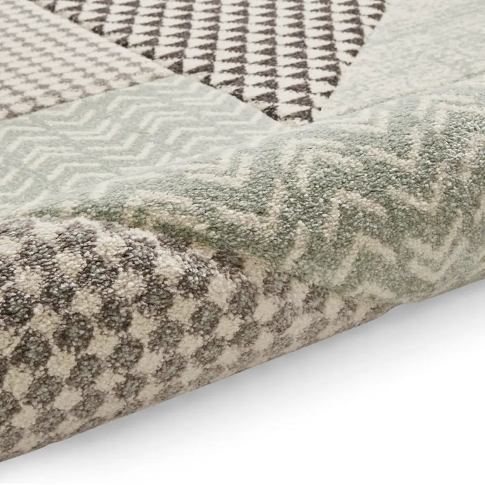 Larsson Geo Sage Green/Grey - Washable