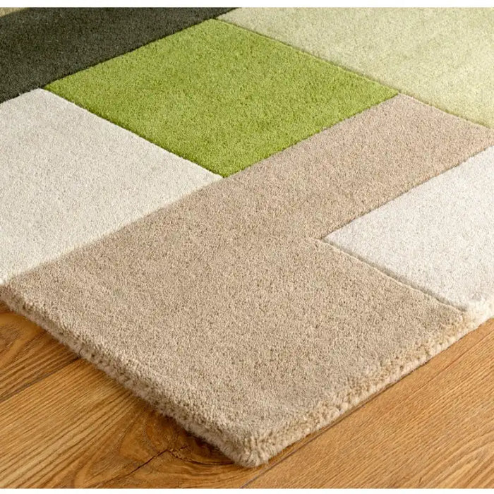 Oriental Weavers lexus green Green, Multicoloured Living Room Wool Rug.