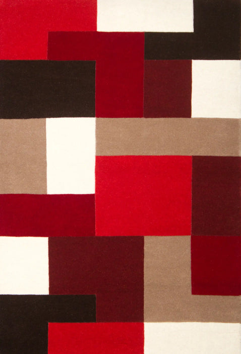 Oriental Weavers lexus red Multicoloured, Red Living Room Wool Rug.