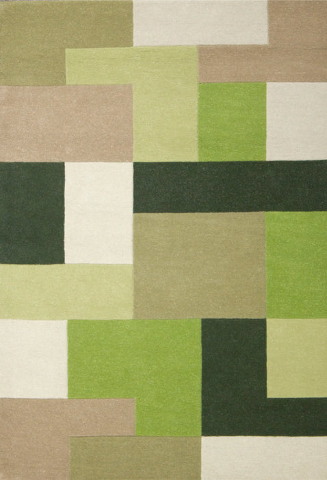 Oriental Weavers lexus green Green, Multicoloured Living Room Wool Rug.