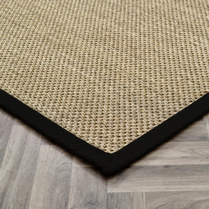 Sisal Natural/Black Border Beige Rug — RugsDirect Online