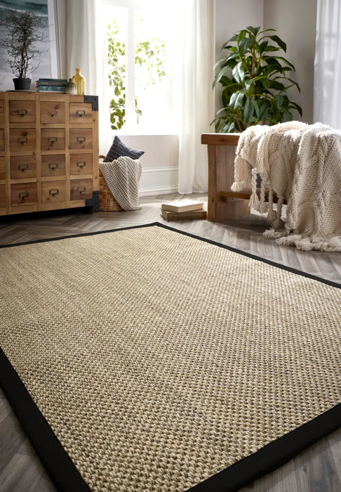 Sisal  Natural/Black Border