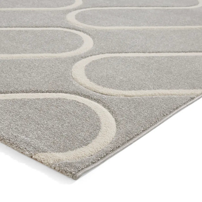 Linear Dynamic Rugs Catherine Lansfield Linear Curve Modern Geometric Rug Grey Rug ...
