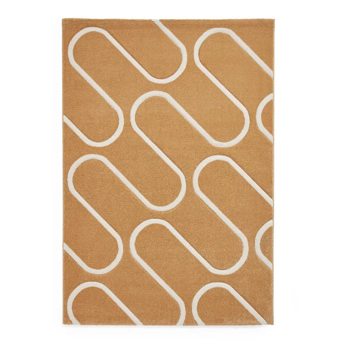 Linear Drawing Rug Catherine Lansfield Linear Curve Modern Geometric Rug Yellow Rug ...