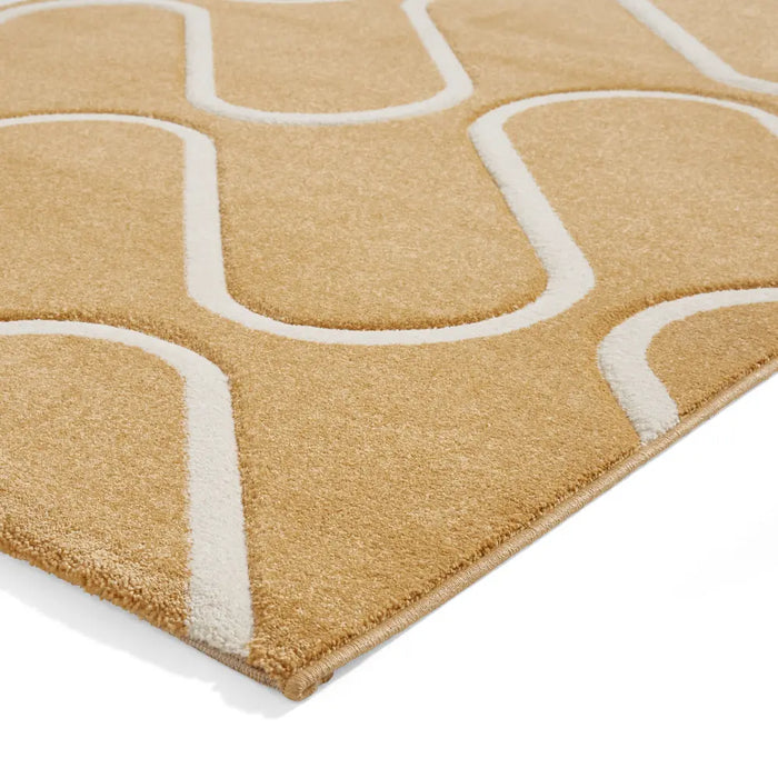 Linear Drawing Rug Catherine Lansfield Linear Curve Modern Geometric Rug Yellow Rug ...
