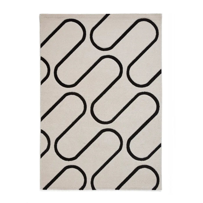 Linear Drawing Rug Catherine Lansfield Linear Curve Modern Geometric Rug Ivory Rug ...