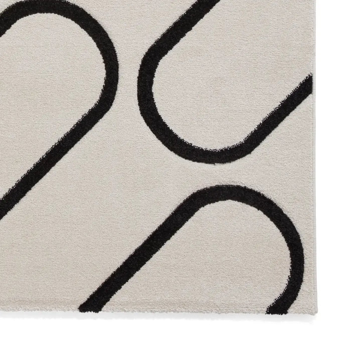 Linear Drawing Rug Catherine Lansfield Linear Curve Modern Geometric Rug Ivory Rug ...