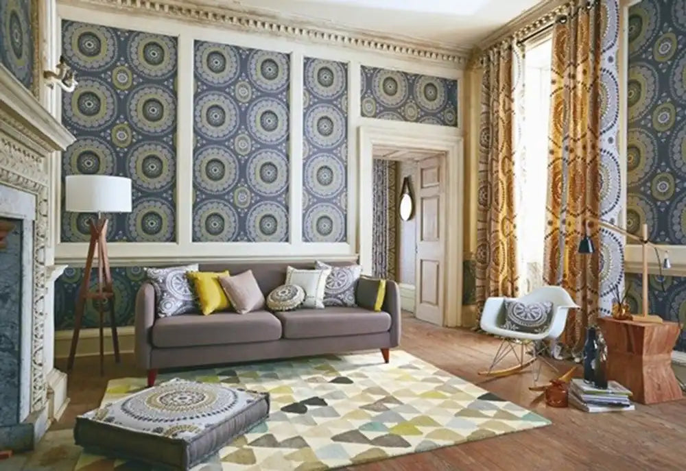 Harlequin harlequin lulu pebble 44601 Ivory, Multicoloured Living Room Wool Rug.