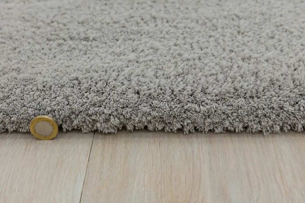Asiatic lulu silver Grey Living Room Shaggy Rug.
