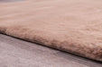 HMC luxe faux fur beige Beige Living Room  Rug.