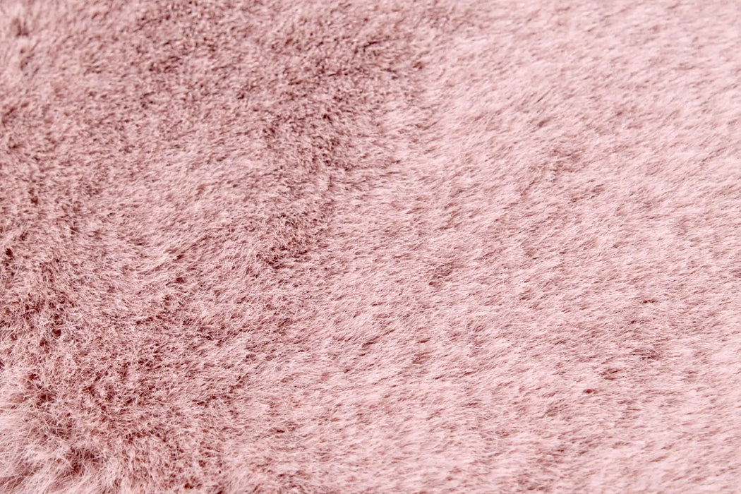 HMC luxe faux fur blush Pink Living Room  Rug.