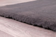 HMC luxe faux fur charcoal Black Living Room  Rug.