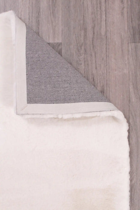 HMC luxe faux fur ivory  Living Room  Rug.