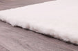 HMC luxe faux fur ivory  Living Room  Rug.