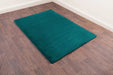 HMC luxe faux fur teal Teal Living Room  Rug.