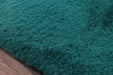 HMC luxe faux fur teal Teal Living Room  Rug.