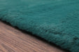 HMC luxe faux fur teal Teal Living Room  Rug.