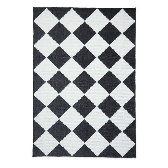 Lyna J0529 Charcoal/White Washable Rug