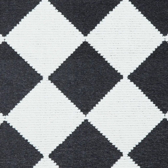 Lyna J0529 Charcoal/White Washable Rug