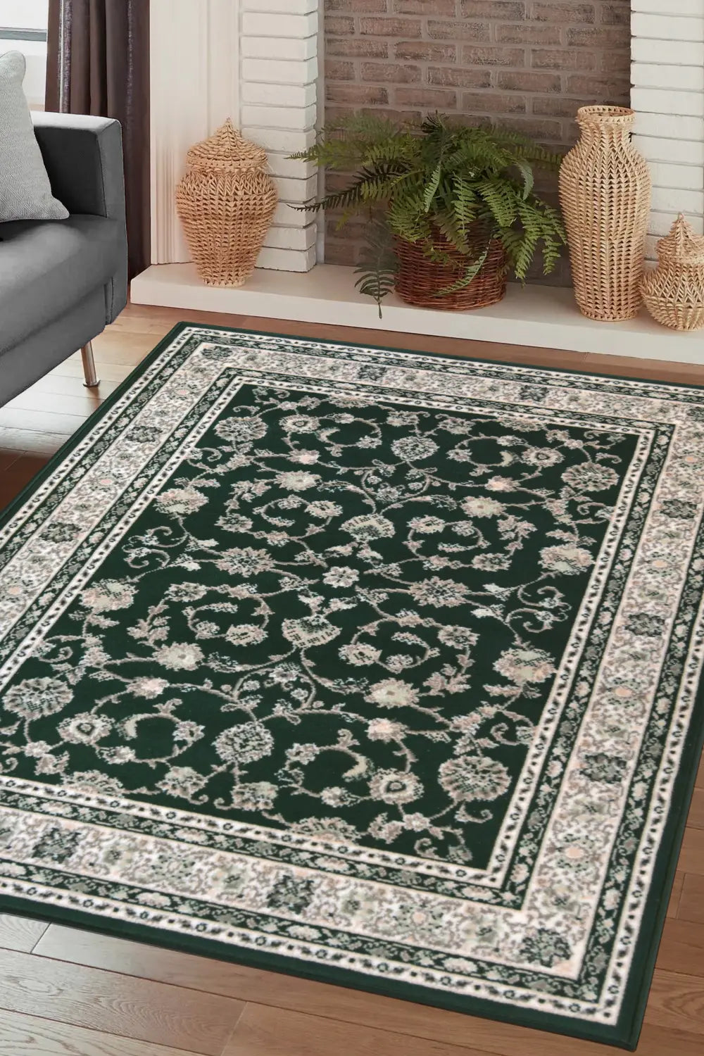 Maestro Agrah Green Rug | Stain Resistant & Hard-wearing — RugsDirect ...