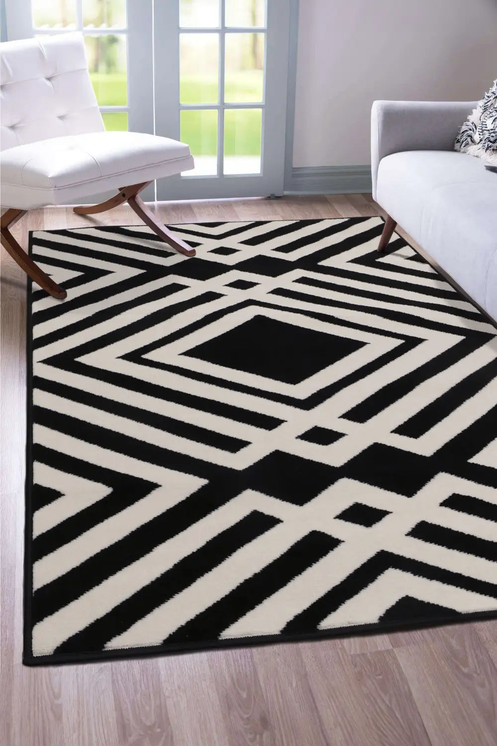 MAESTRO DIAMOND MONO Black Rug — RugsDirect Online