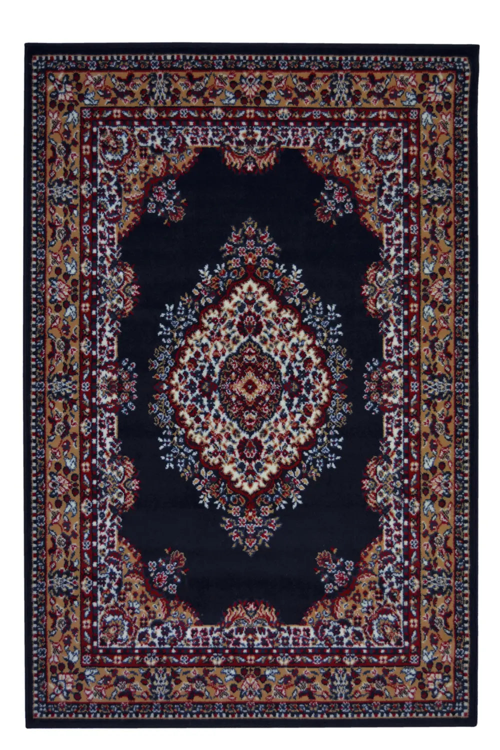 Maestro Traditional Navy Rug | Stain Resistant — RugsDirect Online