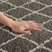 Nourison martil mat01 silver Grey Living Room Geometric Rug.