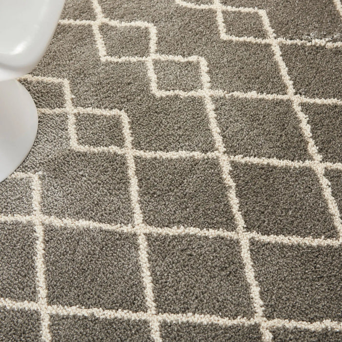 Nourison martil mat01 silver Grey Living Room Geometric Rug.