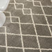 Nourison martil mat01 silver Grey Living Room Geometric Rug.
