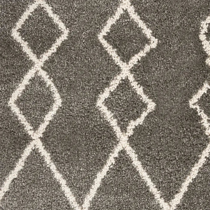 Nourison martil mat01 silver Grey Living Room Geometric Rug.