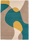Asiatic matrix arc max 54 taupe Multicoloured Living Room Wool Rug.