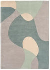 Asiatic matrix arc max 56 sky Grey, Multicoloured Living Room Wool Rug.