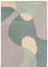 Asiatic matrix arc max 56 sky Grey, Multicoloured Living Room Wool Rug.