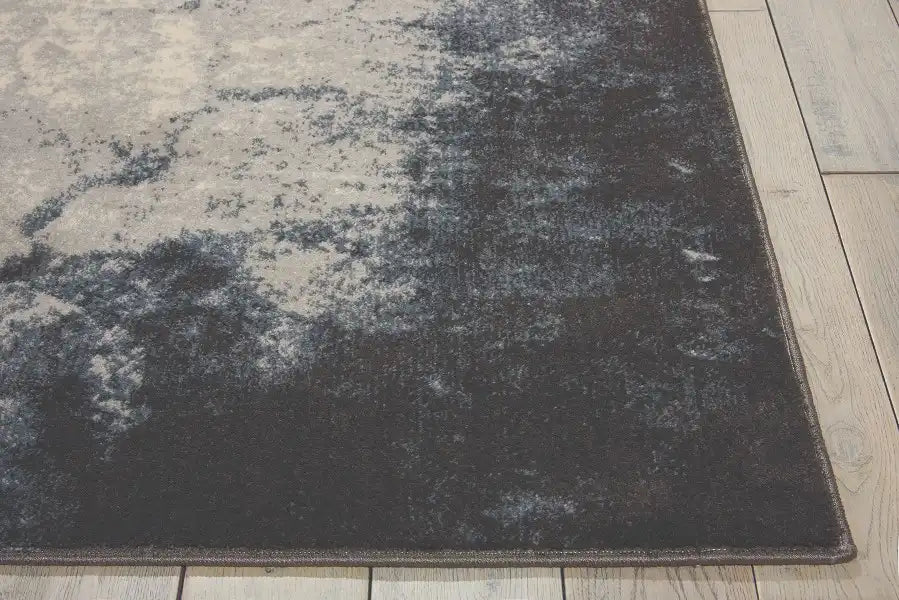Nourison maxell mae01 ivory grey Grey, Ivory Living Room Floral Rug.
