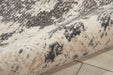 Nourison maxell mae07 ivory grey Grey, Ivory Living Room Floral Rug.