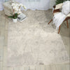 Nourison maxell mae12 ivory grey Grey, Ivory Living Room Floral Rug.
