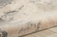 Nourison maxell mae13 ivory grey Grey, Ivory Living Room Floral Rug.